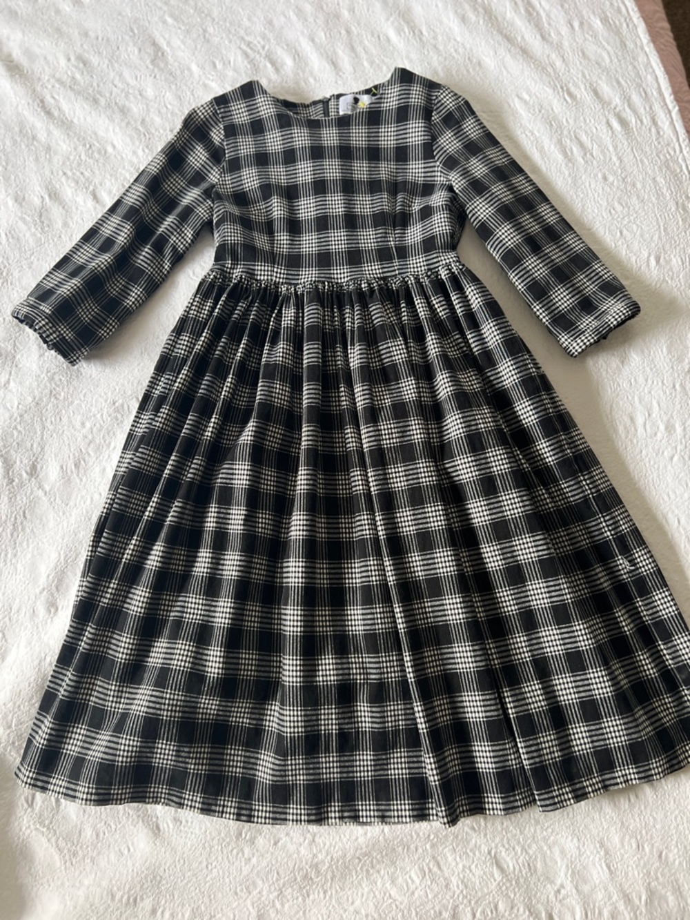 Dainty Jewells Black and White Plaid Midi Dress